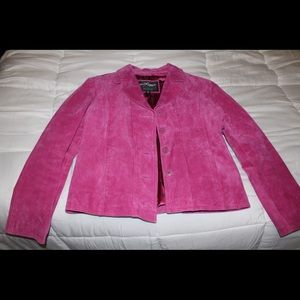 Wilson’s Leather Maxima Genuine Pink Suede Jacket